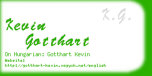 kevin gotthart business card